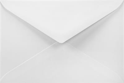 Gefactureerde witte enveloppen A6 - 125 x 175 mm - B6 - 25 stuks - NK natgelijmde - 120 gram - Acquerello - Netuno