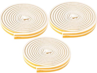 Dailygoods- Tochtstrip 3 Stuks - Waterdicht EPDM - Afdichtstrip 5 Meter - Slijtvast - Geluiddicht - Temperatuurweerstand 9x6mm