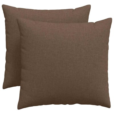 vidaXL - Zitkussens - 2 - st - Stof - Bruin - 50 - x - 50 - cm