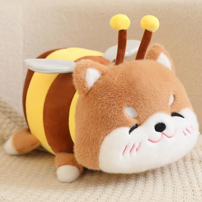 Cosplay Abeille Capybara Peluche Jouet Rempli Ailes Volantes Chien Shiba Inu Peluche Jouets Uniques pour Enfants Cadeau d'Anniversaire about 30-35cm