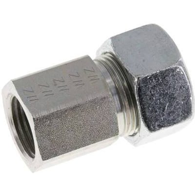 G 1/2'' x 18L Verzinkt Stalen Rechte Snijring Koppeling 315 Bar DIN 2353