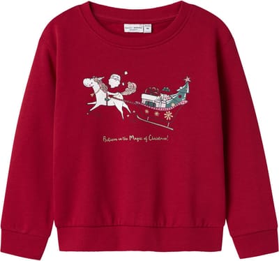 NAME IT NMFVISMAS LS NREG SWEAT BRU Meisjes Trui - Maat 92