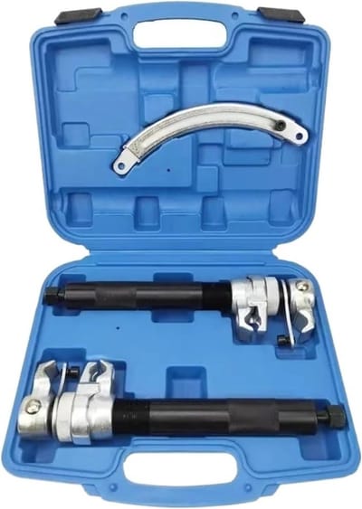 Veercompressor Set - Schokdemper Gereedschap - Auto Onderhoud - Professionele Nauwkeurigheid - Compact Formaat - Zwart