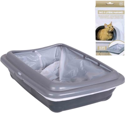 KATS Geparfumeerde Kattenbakzakken – 30x70 cm – 240 stuks – Extra sterk – Voor grote kattenbakken – Hygiënisch & geurremmend