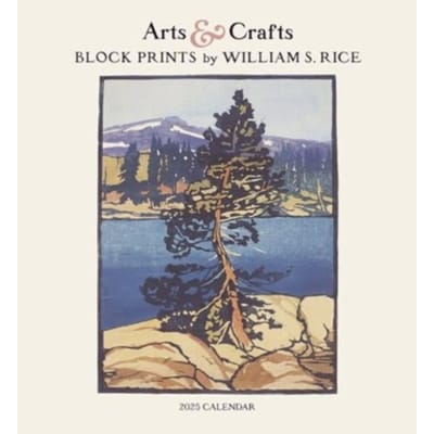 Arts & Crafts Block Prints By William S. Rice 2025 Wall Calendar - S. Rice, William