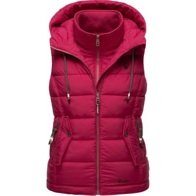 Marikoo dames gewatteerd vest – Taisaa, licht met capuchon & snackvak
