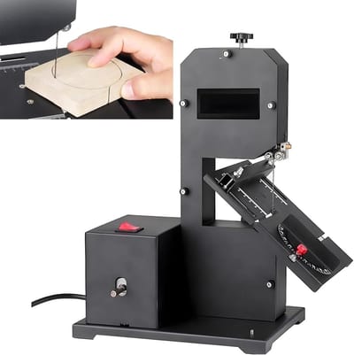 Tafelbandzaag - Kleine werkplaats zaag - Precisie houtsnijden - Verstelbare 45° tafel - 70 mm zaaghoogte