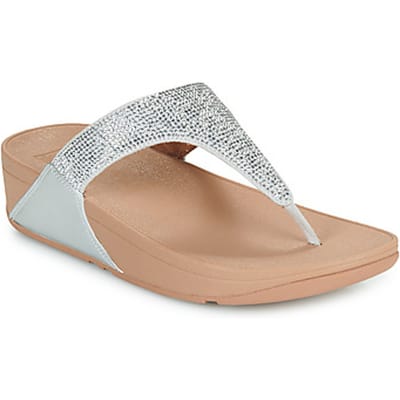 Fitflop Lulu Crystal Embellished Toe Post Sandalen Zilver EU 39 Vrouw