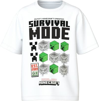 NAME IT - TKMPABU MINECRAFT NREG SS TOP NOOS BFU - Jongens - T-shirts