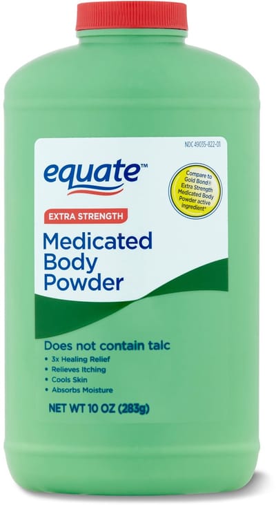 Equate Verkoelend Lichaampoeder – Talkvrij met Menthol & Zinkoxide – Fris en Absorberend – 283 g