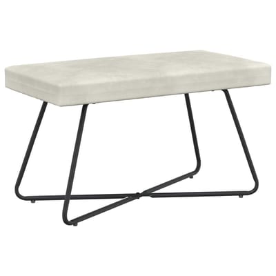vidaXL - Bank - Crèmekleurig - 80 - x - 40 - x - 45 - cm - fluweel