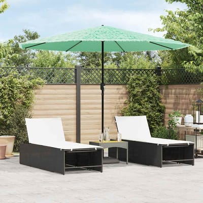 vidaXL - Parasol - met - stalen - paal - 324x324x247 - cm - groen