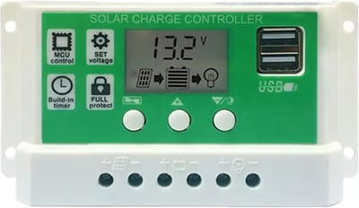 Solar PWM 20 Ampère laadregelaar met LCD - Ook geschikt voor lithium-ion accu's