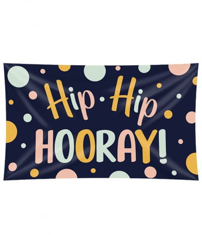 Paperdreams - XXL Gevelvlag Hip Hip Hooray - 150 x 90 cm