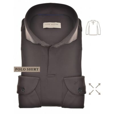 John Miller - Overhemd Bruin John Miller Tailored Fit Lange Mouw Overhemd Bruin 5140881-690