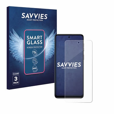 3 Stuks Savvies Screenprotector - geschikt voor Motorola Moto G54 / G55 - beschermfolie glas transparant
