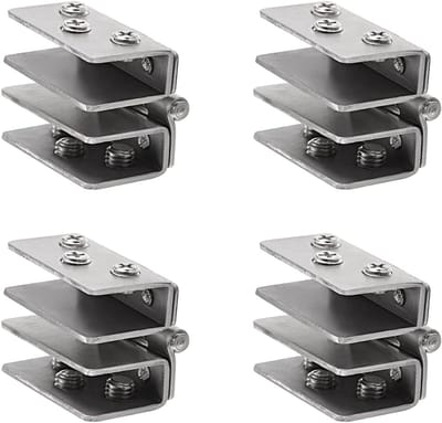 Glazen Deur Scharnier 8mm-10mm Dikte - 4 Stuks Hinge Clips voor Wijnkast, Displaykast en Badkamerdeur