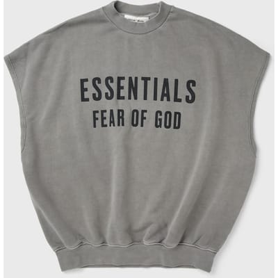 RELAXED FLEECE CUTOFF SWEATSHIRT