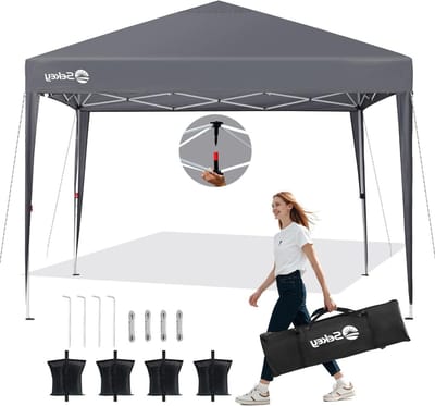 Vouwpaviljoen - Partytent Evenemententent - Buitenfeesten Organiseren - Snel Opzetbaar - 3x3 Meter - Antraciet