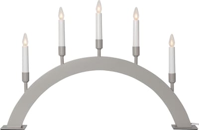 Star Trading kaarsenboog 'Vind', 5-vlam, materiaalmix, beige