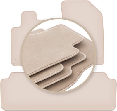 PREMIUM beige matten voor: Peugeot 407 coupé, sedan, stationwagen, SW 2004-2011