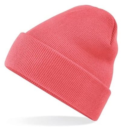Muts - Beanie - Koraal roze - Gehaakt - Wintermuts - Warm - 'Original Cuffed Beanie' - Jonyx