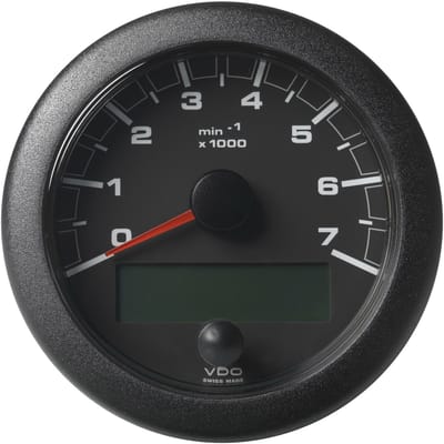 VDO OCL Toerenteller 7.000 RPM 85mm Zwart