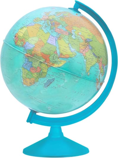 Solidchoice - Wereldbol, 30 cm, Italiaanse Kaart, Draaibaar