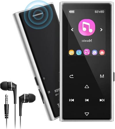Draagbare Muziekspeler - MP3 speler - Muziek Luisteren - Met Bluetooth 5.3 - 24 inch scherm - Zwart