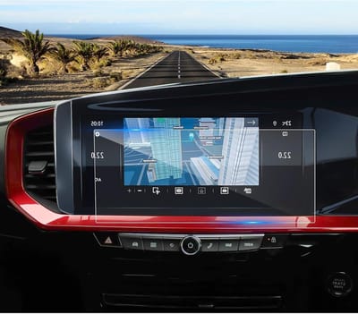 Navigatiescherm Beschermfolie voor Opel Mokka B/Mokka-e/Astra L/Grandland 2022-2024, 9H Gehard Glas, Scratches en Vingerafdrukbestendig, 10 Inch Schermbescherming