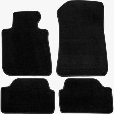 Tapis de sol - JJ Automotive - BMW 1 E87 - Velours noir - 4 pièces - Renforcé pédale