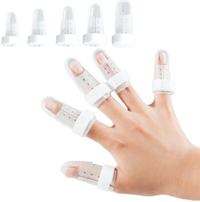 Allecto Plus - Verstelbare Vingerbrace - Bescherming - Sportblessure - Herstel - Gebroken Vingers - Artritis - 5 Stuks