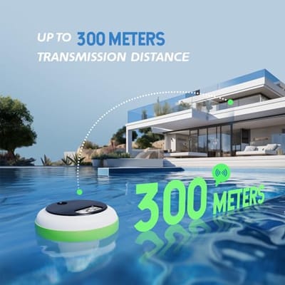 Zonne-energie Zwembadthermometer - IP68 Waterdicht, Hoge Precisie en Draadloze Monitoring voor Zwembaden en Spa's