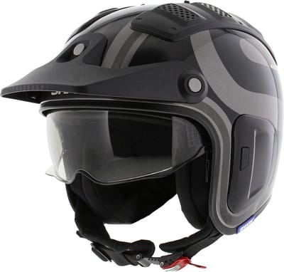 Shark X-Drak 2 Trail Helm Thrust-R glans antraciet zwart XS - Motorhelm Scooterhelm