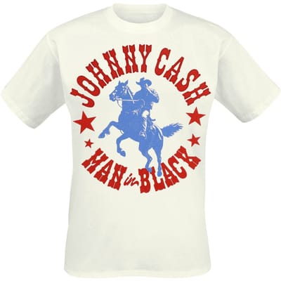 Johnny Cash T-shirt - Man In Black - S tot XXL - voor Mannen - wit