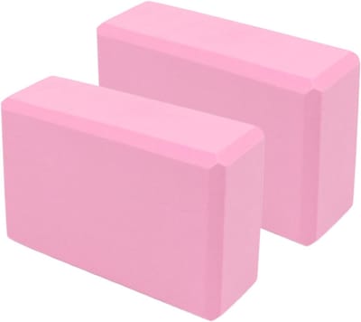 Yoga Blokken - Stretchblokken Set - Oefeningen Verbeteren - Hoge Dichtheid Schuim - 2 stuks - Roze