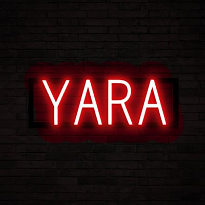 YARA - Neon LED Lamp Kinderkamer | SpellBrite | 45,93 x 16 cm | 6 Dimstanden & 8 Lichtanimaties | Naamlamp Wandlamp Neon Verlichting