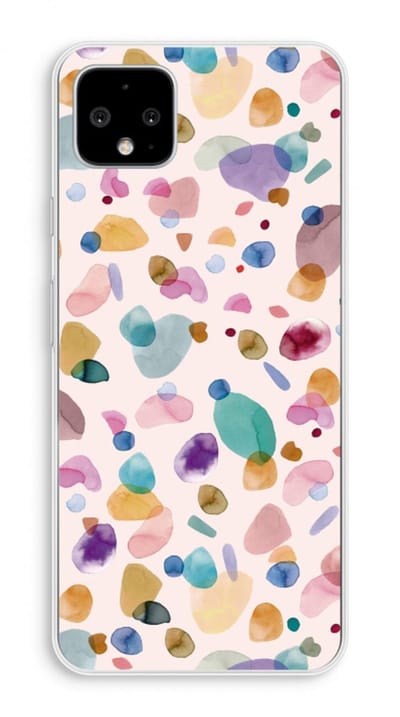 Case Company® - Hoesje geschikt voor Google Pixel 4 XL hoesje - Terrazzo Memphis - Soft Cover Telefoonhoesje - Bescherming aan alle Kanten en Schermrand