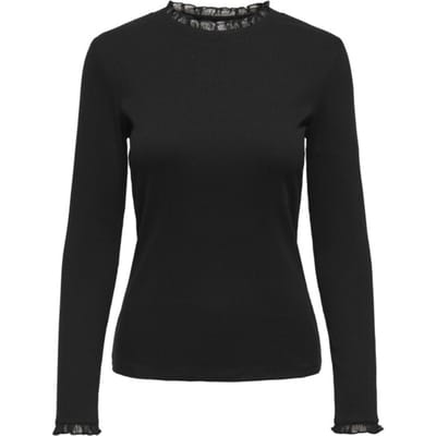ONLY - ONLLESLIE L/S LACE MIX TOP JRS Dames Top