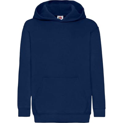 Fruit of the Loom Oudere kinderen Unisex Classic 80/20 Hoodie (Marine)