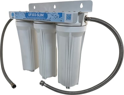 UF103-SLIM 0,01 Micron Waterfilter – Zuiver Drinkwater Direct uit de Kraan | Verwijdert PFAS, Medicijnresten & Zware Metalen | Compact Onderbouw Filtersysteem Wand model