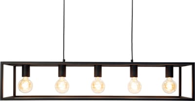 EGLO Eldrick Hanglamp - E27 - 100 cm - Staal - Zwart