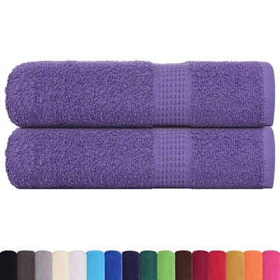 vidaXL - Douchehanddoeken - FROGN - 2 - st - 70x140 - cm - 360 - g/m² - paars