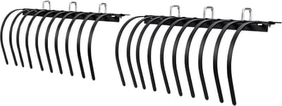 Stalen Rietjehark / Rotshark - Voor Tractor, ATV & UTV - Zware Uitvoering met 17 Vervangbare Tanden - 48 Inch, Grenen Frame
