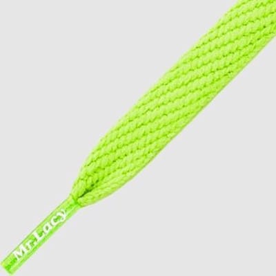 10 mm x 110 cm Plat Neon Groen - Mr.Lacy Junior Toddler Sneaker schoenveters