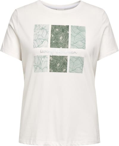 ONLY CARMAKOMA - CARCRUZ SS O-NECK REG TEE JRS Dames T-shirt