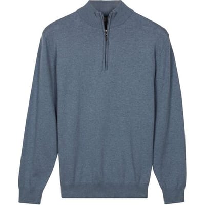 Baileys Trui Solid Color Half Zip Single Knit Riviera Blue / male