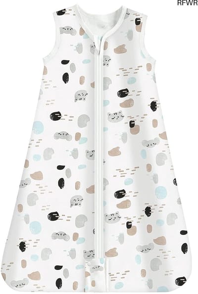 RFWR® Zomerslaapzak voor baby's | Ademend en Comfortabel | 0,5 TOG | 100% Katoen | Baby Slaapzak 12-18 maanden