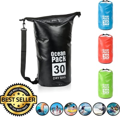 Waterdichte Tas - Dry bag - 30L - Ocean Pack - Dry Sack - Survival Outdoor Rugzak - Drybags - Boottas - Zeiltas -Zwart