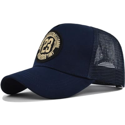Mode Trucker Caps 23 Borduurpatch Vier Seizoenen Snapback Zonwerende Baseballpet Voor Mannen Vrouwen Verstelbare Vizierpet Canada 54-60cm black